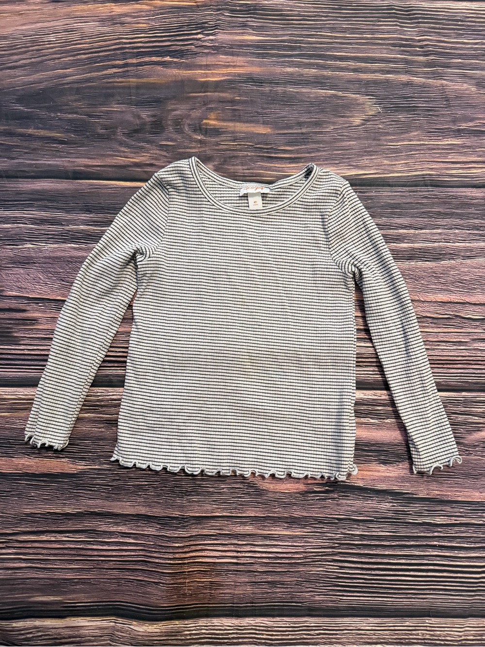Girls Striped Long Sleeve Top Size 4T